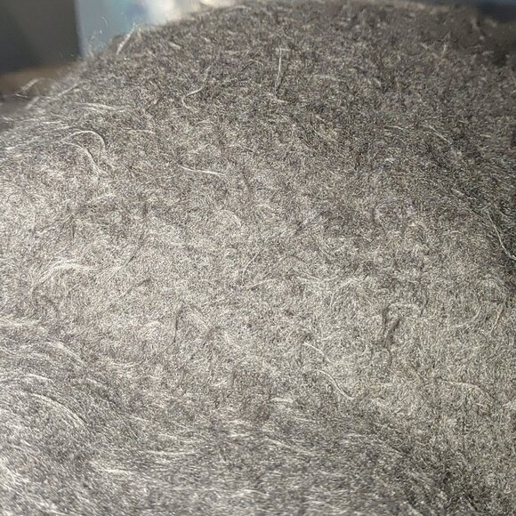 Large Free People Dark Grey Black Fuzzy Scarf Shawl 80 by 30 - Picture 10 of 14